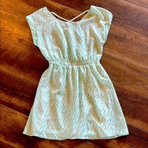 Charlotte Russe Green Flutter Sleeve Sundress